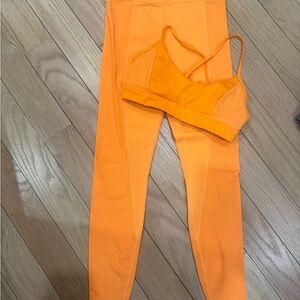 ALO Vibrant Orange Activewear Set